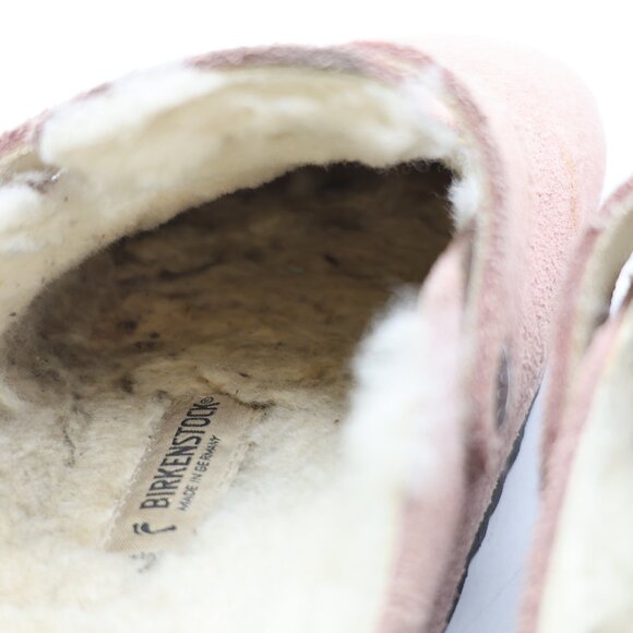 Birkenstock Boston Shearling Womens US Size 10 EU 41 Light Rose Suede Slip On - Picture 11 of 13
